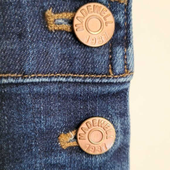 Madewell Women's Denim Overall Bibs Size Large Adjustable Straps Farmcore - Picture 6 of 11